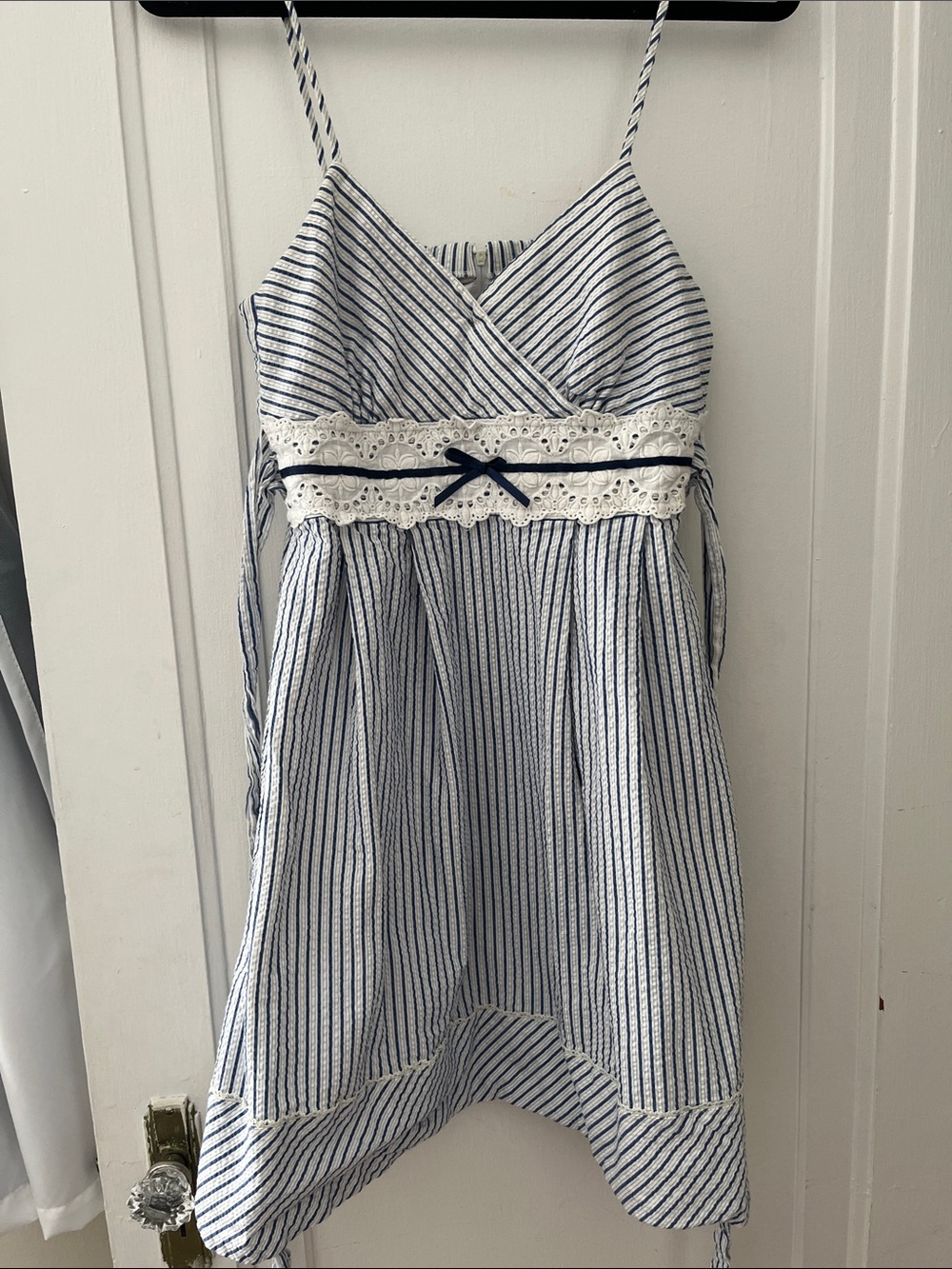 Teeze Me Blue and White Striped Dress